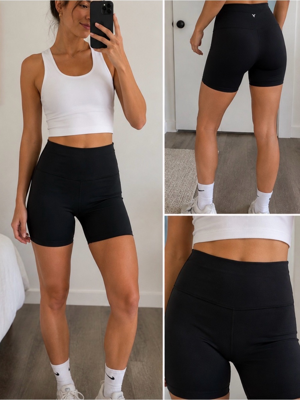 Old Navy Black High-Waist Bike Shorts